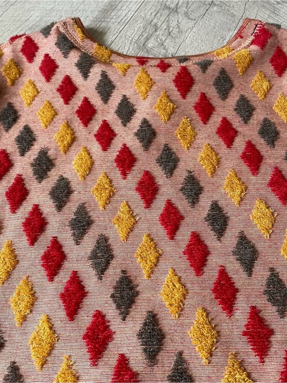 NWT Free People Magic Carpet Red Multi Terry Cloth Crop Top small $48